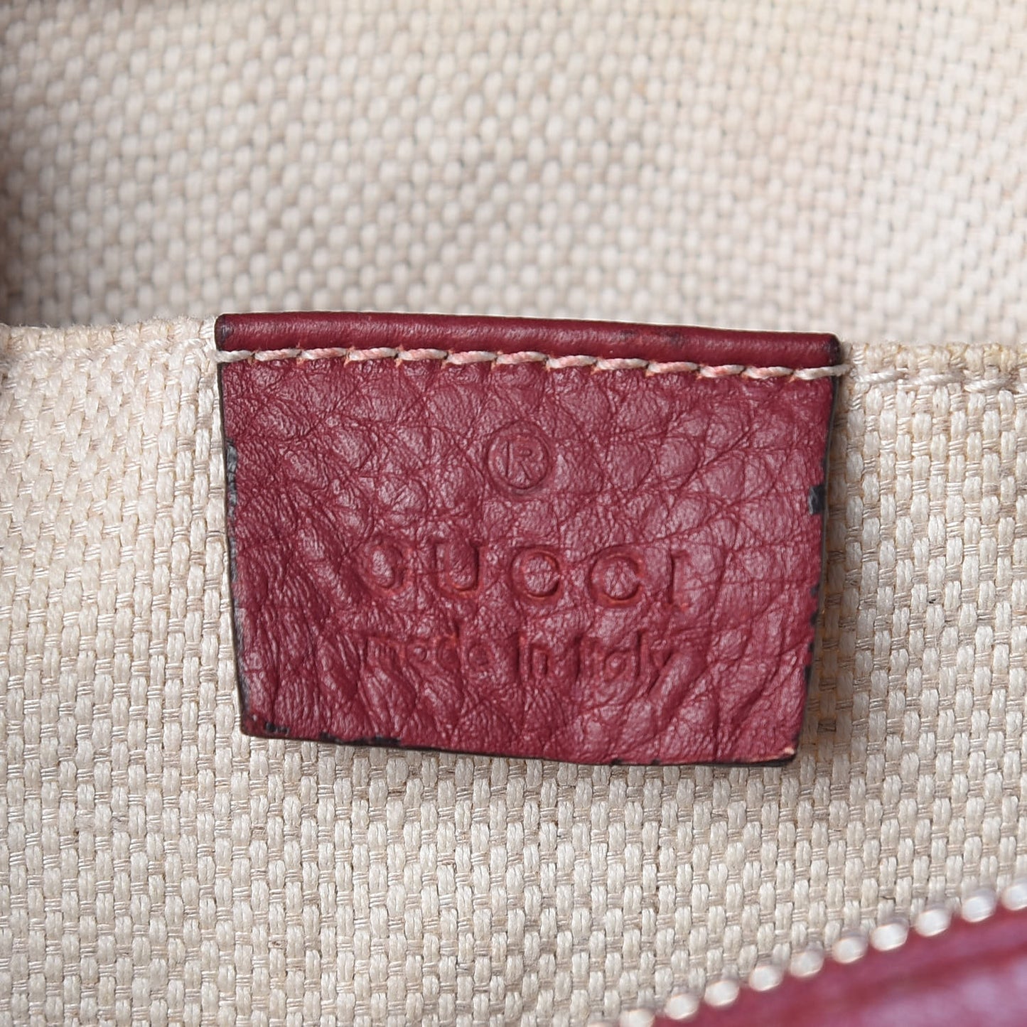 Pebbled Calfskin Studded Small Soho Disco Bag Soft Burgundy