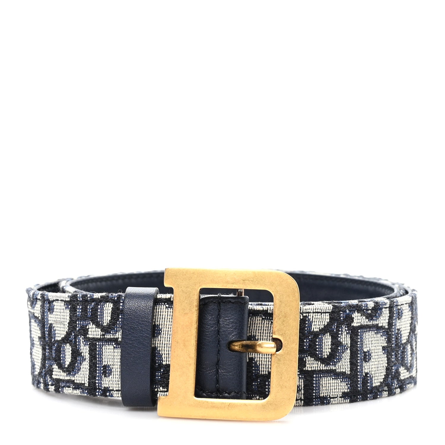 Christian Dior Oblique Diorquake Belt 80 32 Blue Multi 1 of 5