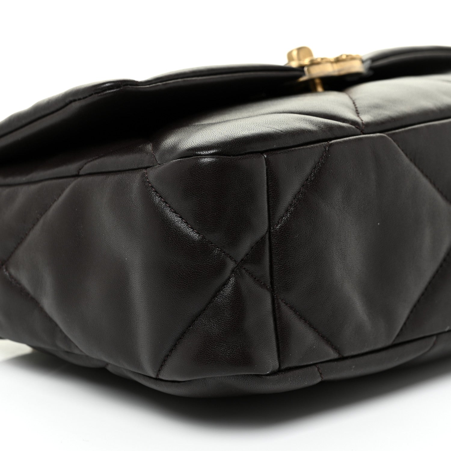 Chanel Lambskin Quilted Medium Chanel 19 Flap Dark Brown 19 of 22