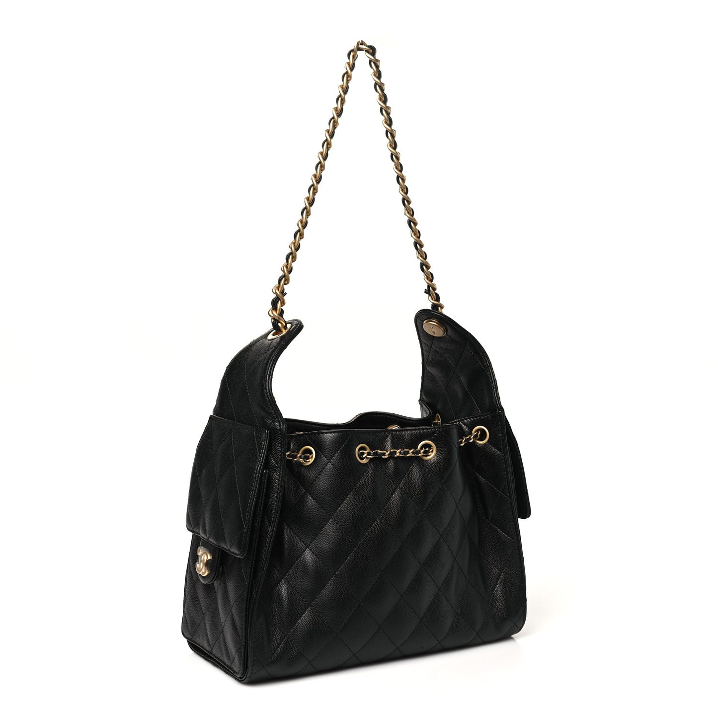 Caviar Quilted Small Chanel 25 Handbag Black
