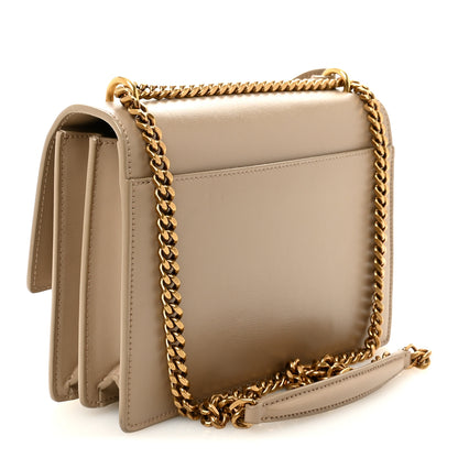 Saint Laurent Calfskin Medium Monogram Sunset Dark Beige 3 of 9