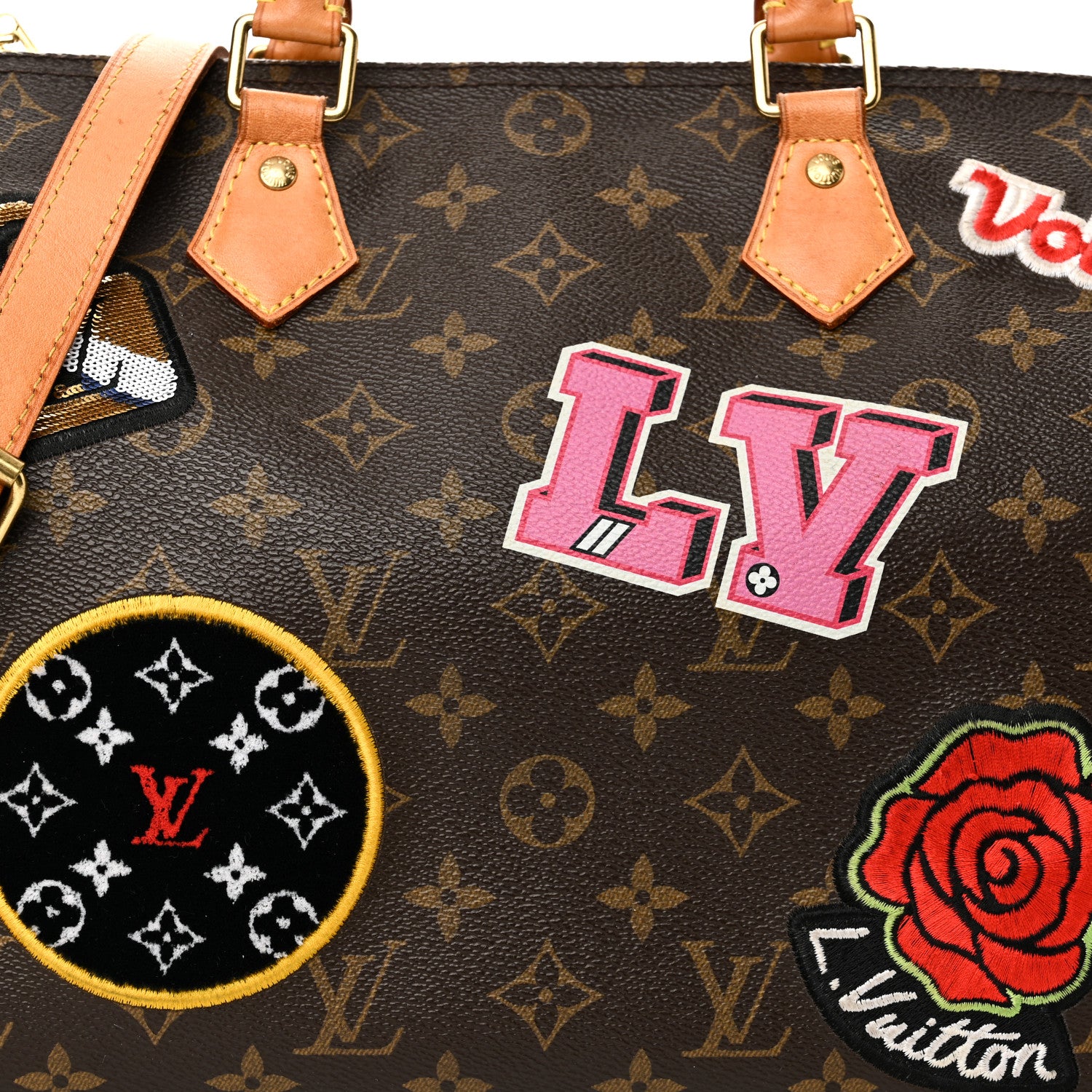 Louis Vuitton Monogram Patches Speedy Bandouliere 30 7 of 9
