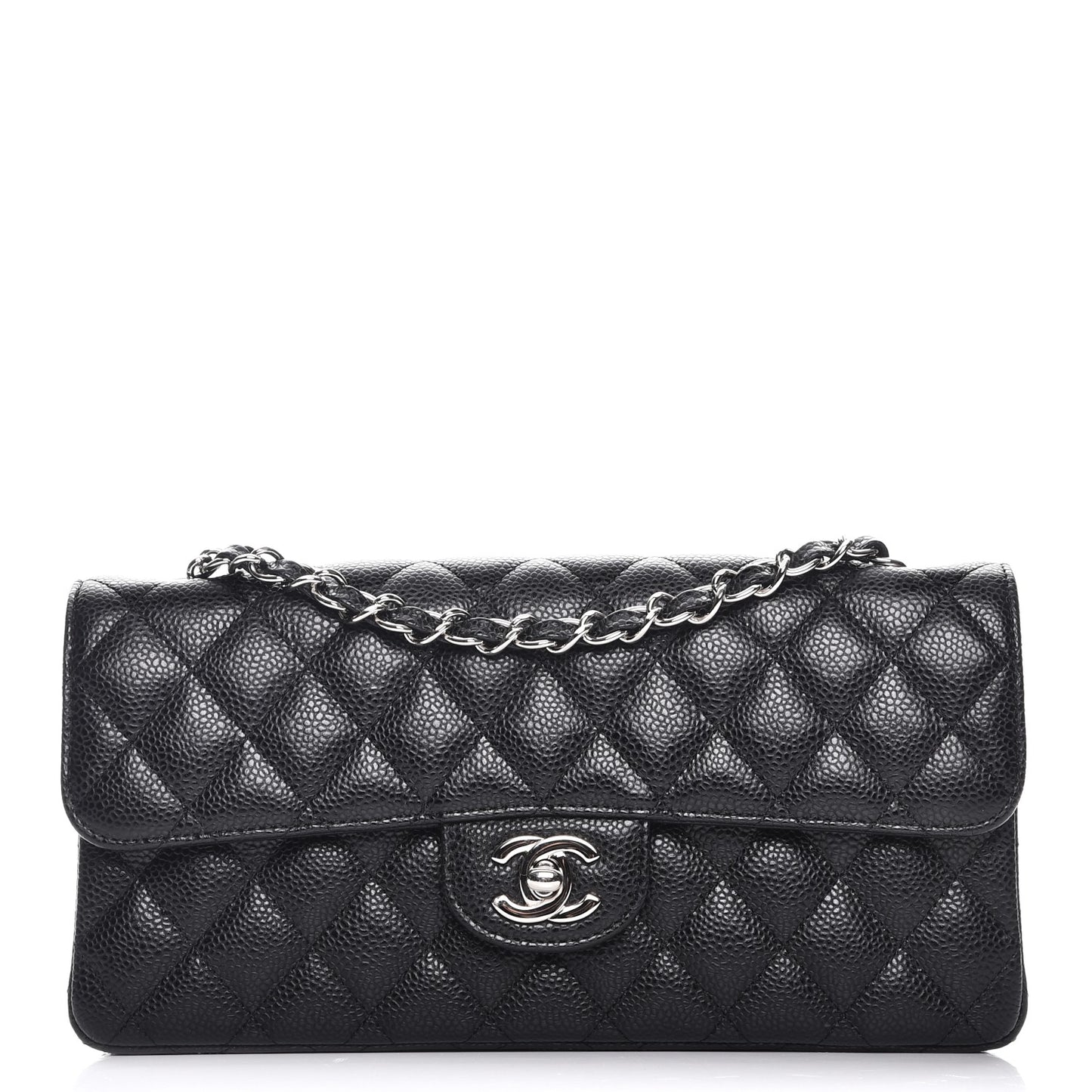 Caviar Quilted East West Flap Black