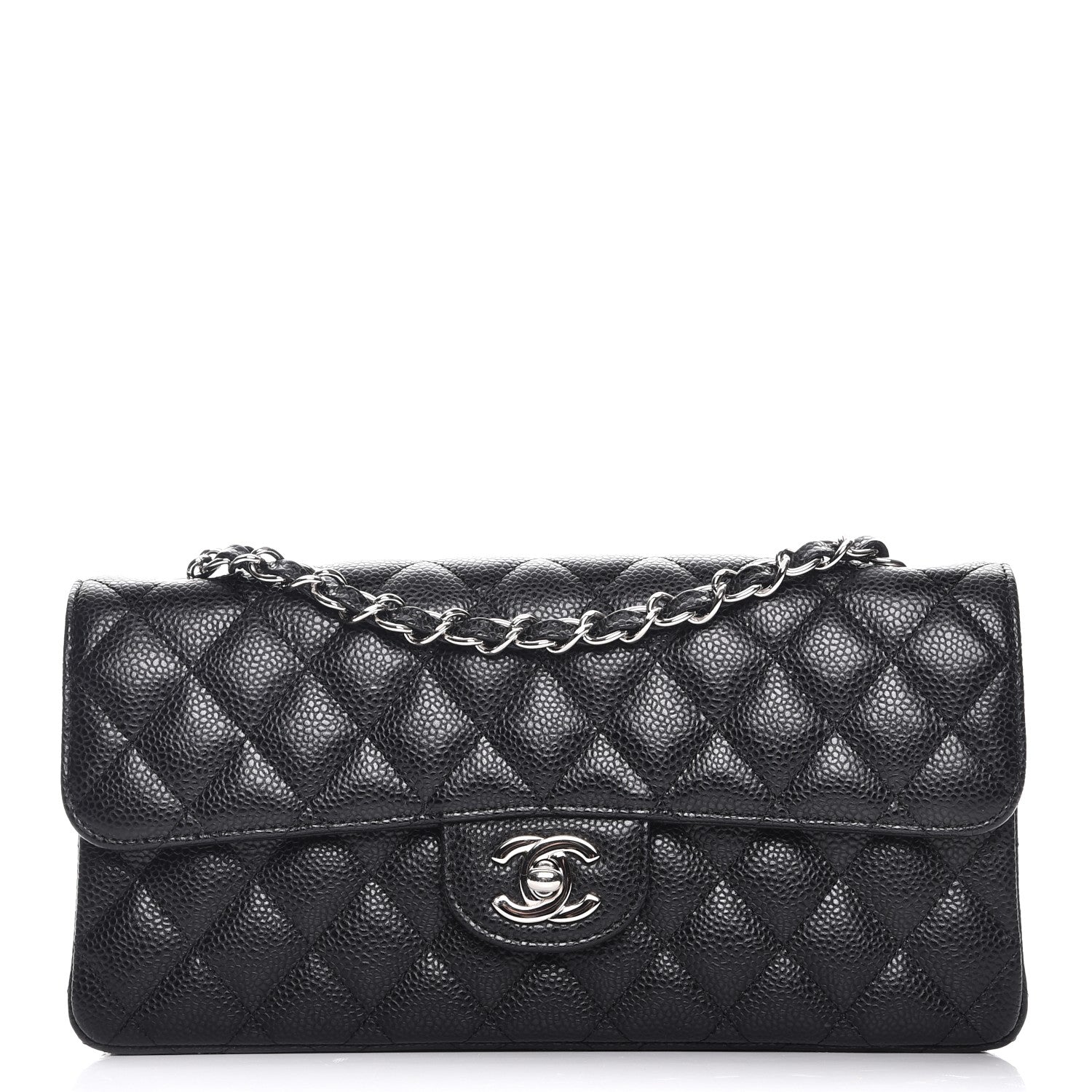 Chanel Caviar Quilted East West Flap Black 1 of 8