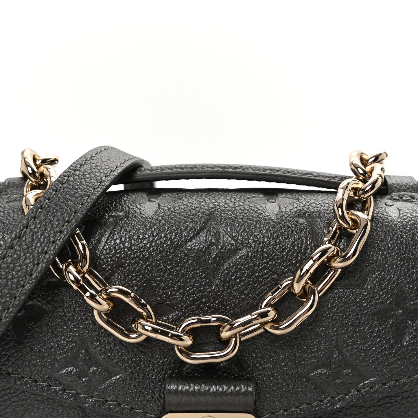 Shimmery Empreinte LV Ski Pochette Metis East West Gun Metal