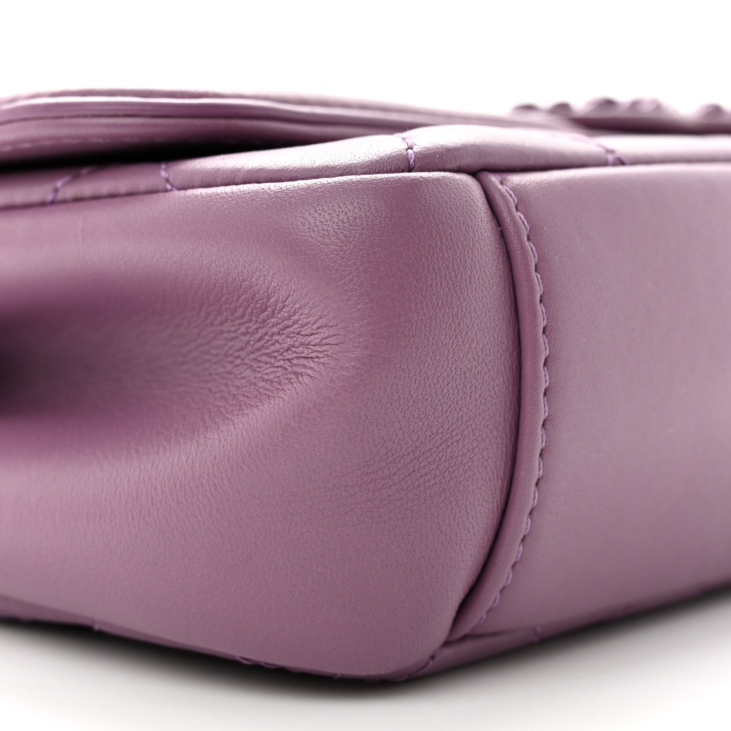 Chanel Lambskin Quilted Small CC Filigree Flap Purple 9 of 13