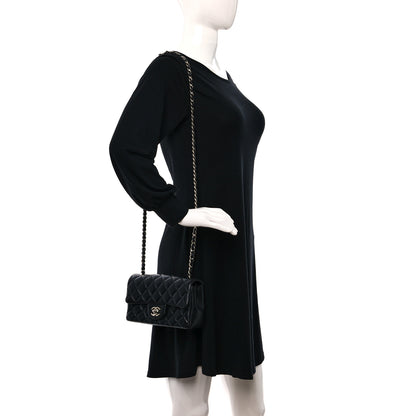 Chanel Lambskin Quilted Mini Rectangular Flap Black 2 of 10