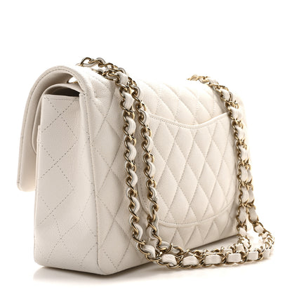Chanel Caviar Quilted Medium Double Flap White 3 of 11