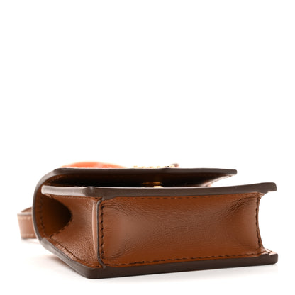 Miu Miu Nappa Flap Pouch Bag Charm Cognac Orange 4 of 8