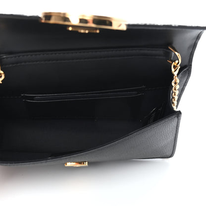 Fendi Vitello Cruise F is Fendi Bi-Color FF 1974 Embossed Envelope Belt Bag Maya Black 5 of 8