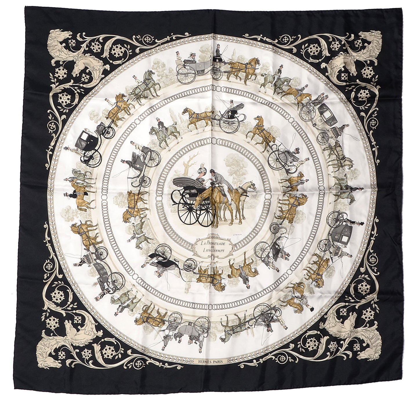 Silk La Promenade de Longchamps Scarf 90