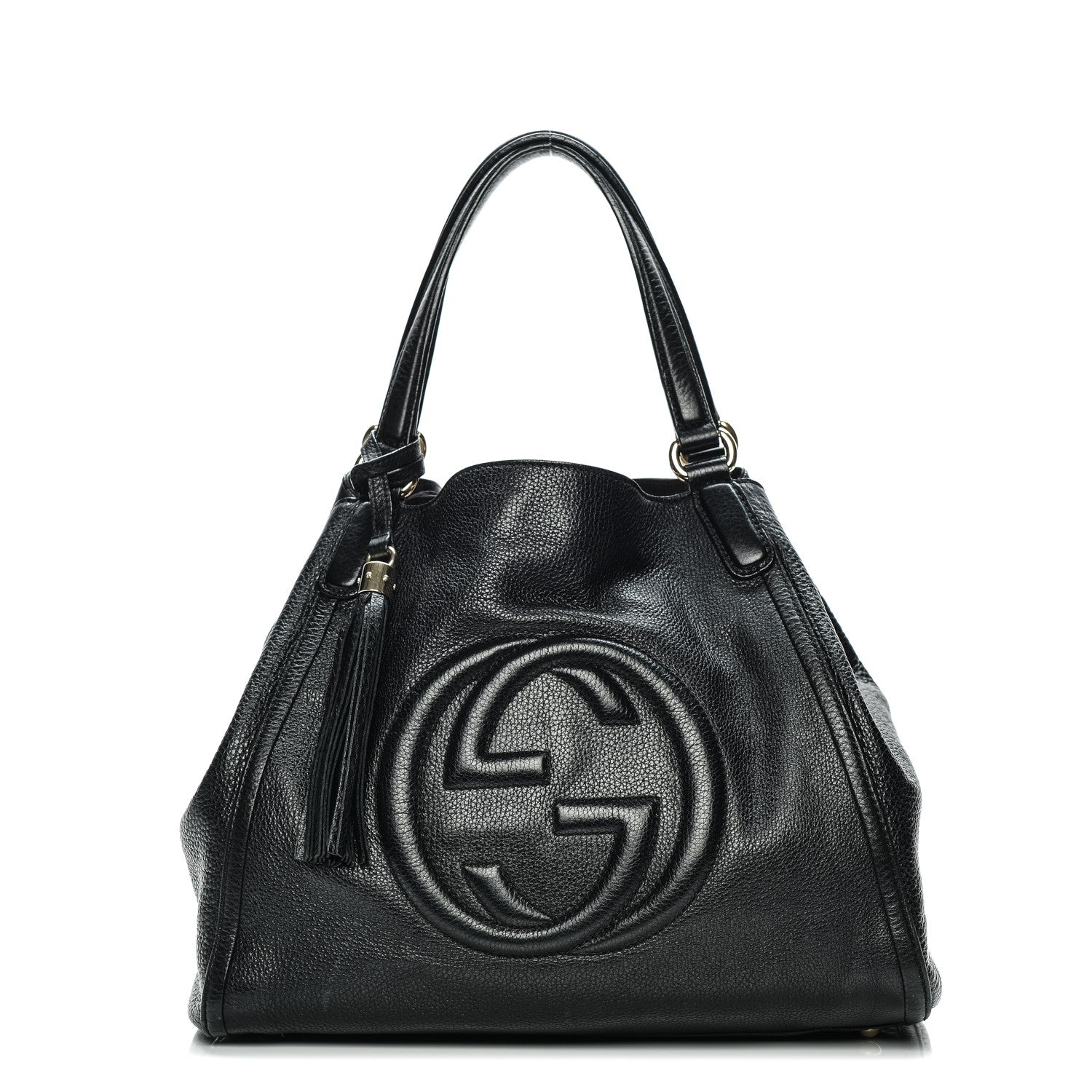 Gucci Pebbled Calfskin Medium Soho Shoulder Bag Black 1 of 11