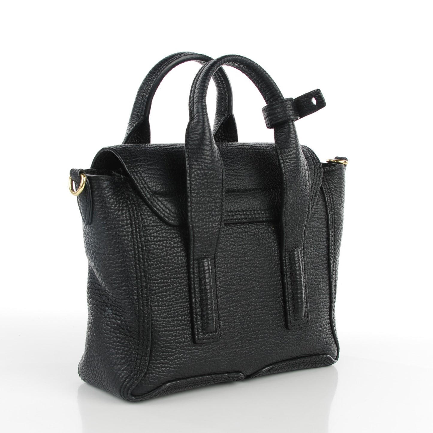 3.1 Textured Calfskin Mini Pashli Satchel Black
