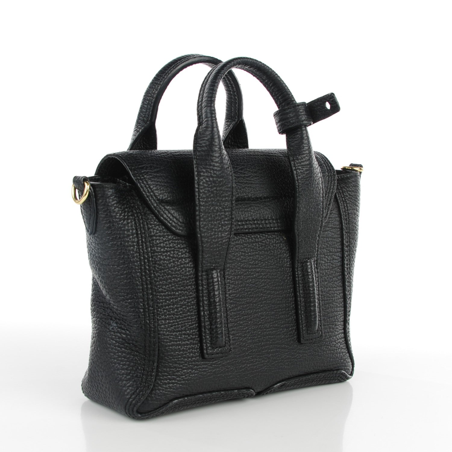 3.1 Phillip Lim 3.1 Textured Calfskin Mini Pashli Satchel Black 3 of 8
