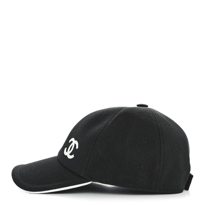Chanel Cotton CC Cap Hat Black White 4 of 10