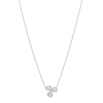 Tiffany Platinum Diamond .17ctw Small Paper Flowers Pendant Necklace 1 of 5