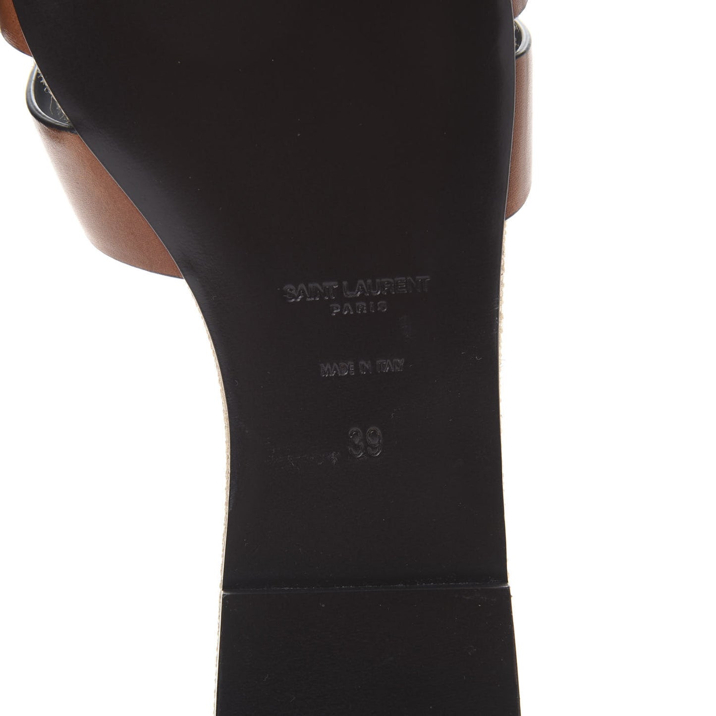 Calfskin Canvas Tribute 05 Slide Sandals 39 Brown