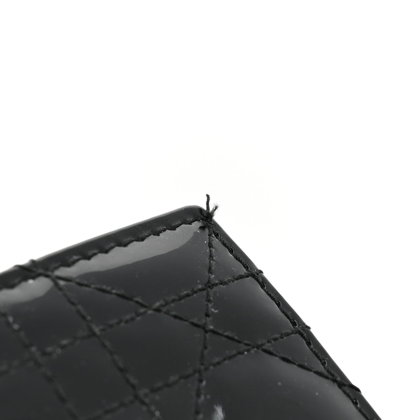 Patent Cannage Lady Dior Eden Wallet Black