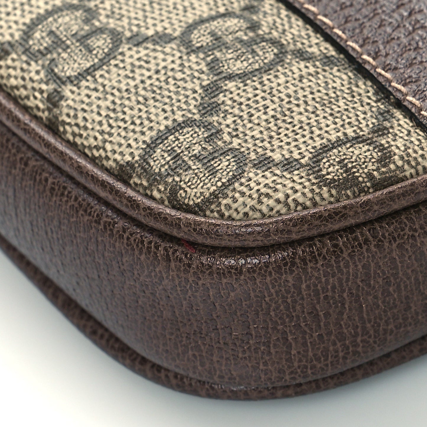 GG Supreme Monogram Ophidia Phone Case Wristlet Brown