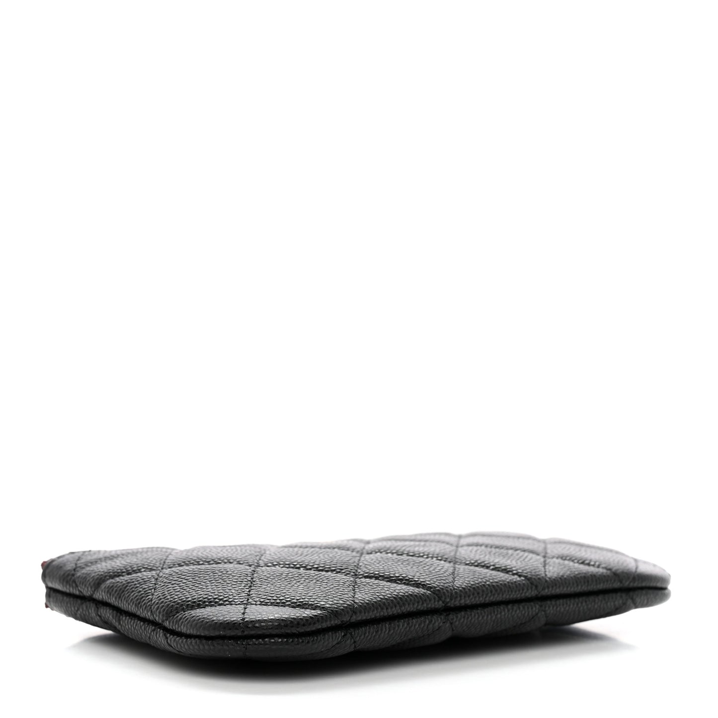 Caviar Quilted Small Cosmetic Case Black