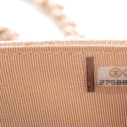 Chanel Iridescent Caviar Quilted Wallet On Chain WOC Beige 12 of 15