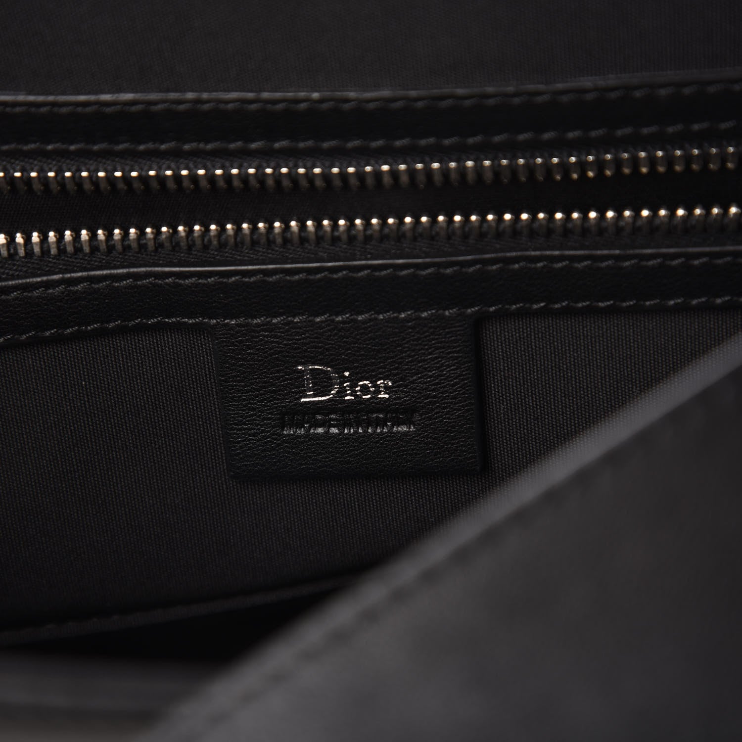 Christian Dior HOMME Calfskin Ribbed Messenger Black 8 of 10