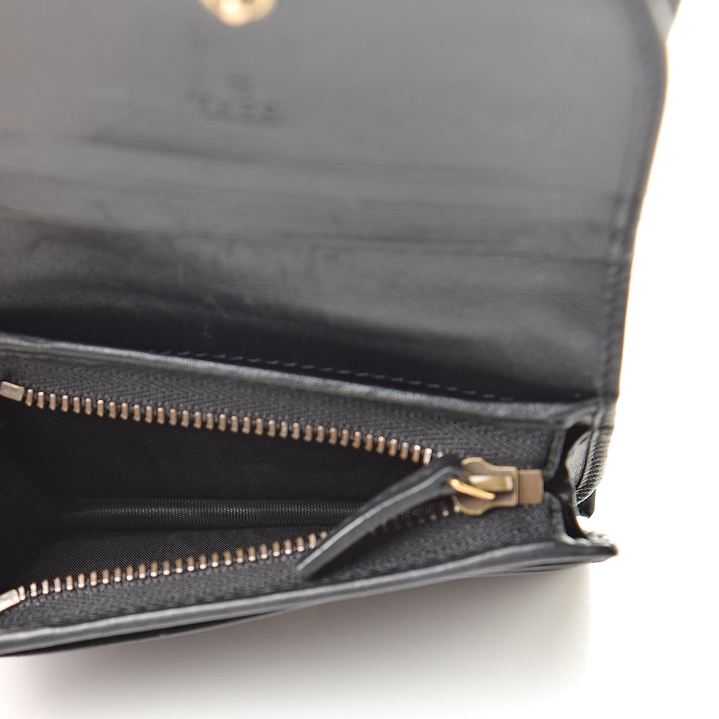 Calfskin Matelasse GG Marmont Card Case Wallet Black