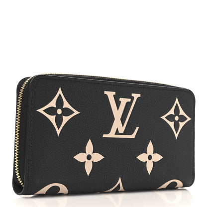 Louis Vuitton Empreinte Monogram Giant Zippy Wallet Black Beige 3 of 7