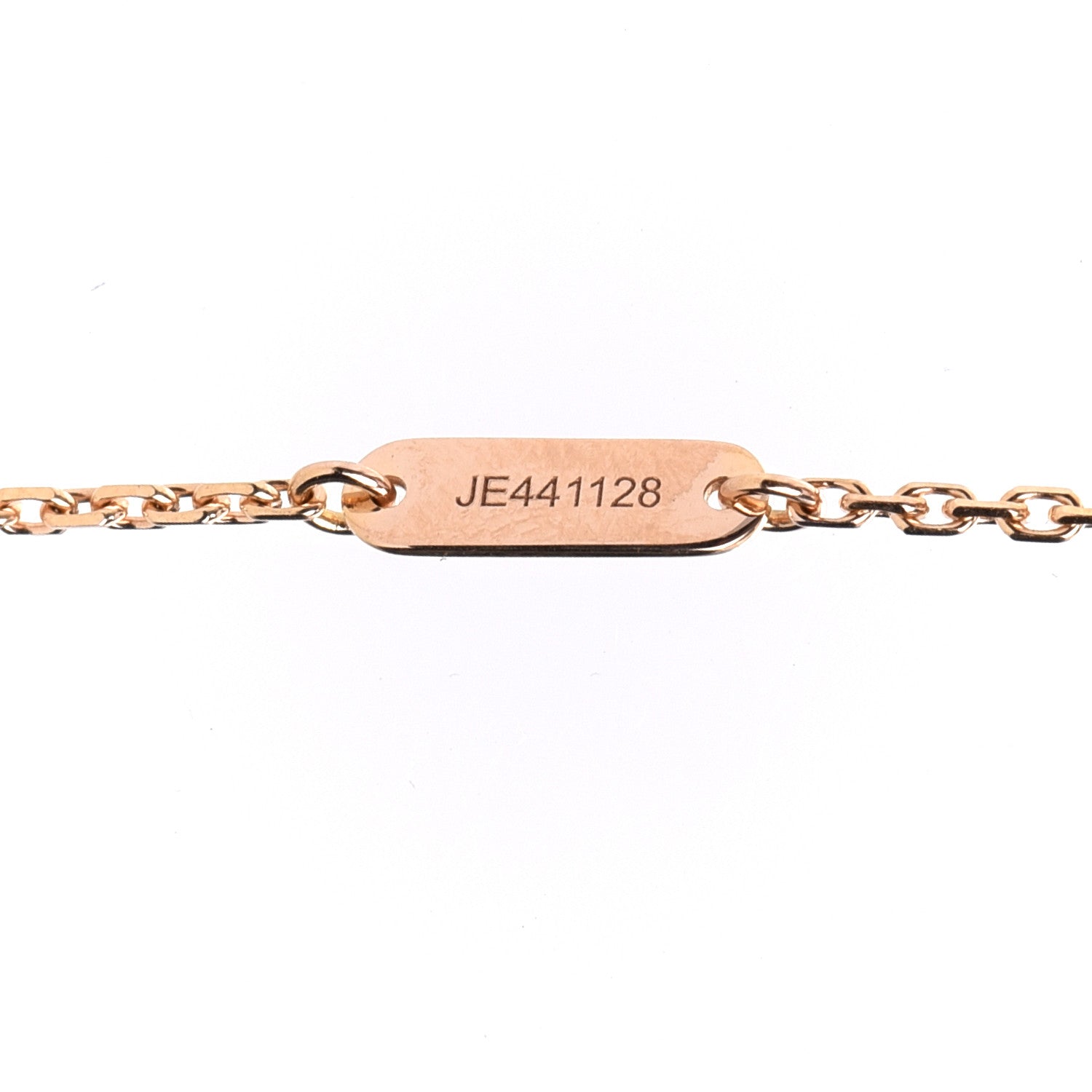 Van Cleef & Arpels 18K Rose Gold Diamond Pink Porcelain Vintage Alhambra Pendant Necklace 4 of 7
