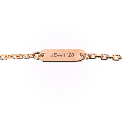 Van Cleef & Arpels 18K Rose Gold Diamond Pink Porcelain Vintage Alhambra Pendant Necklace 4 of 7