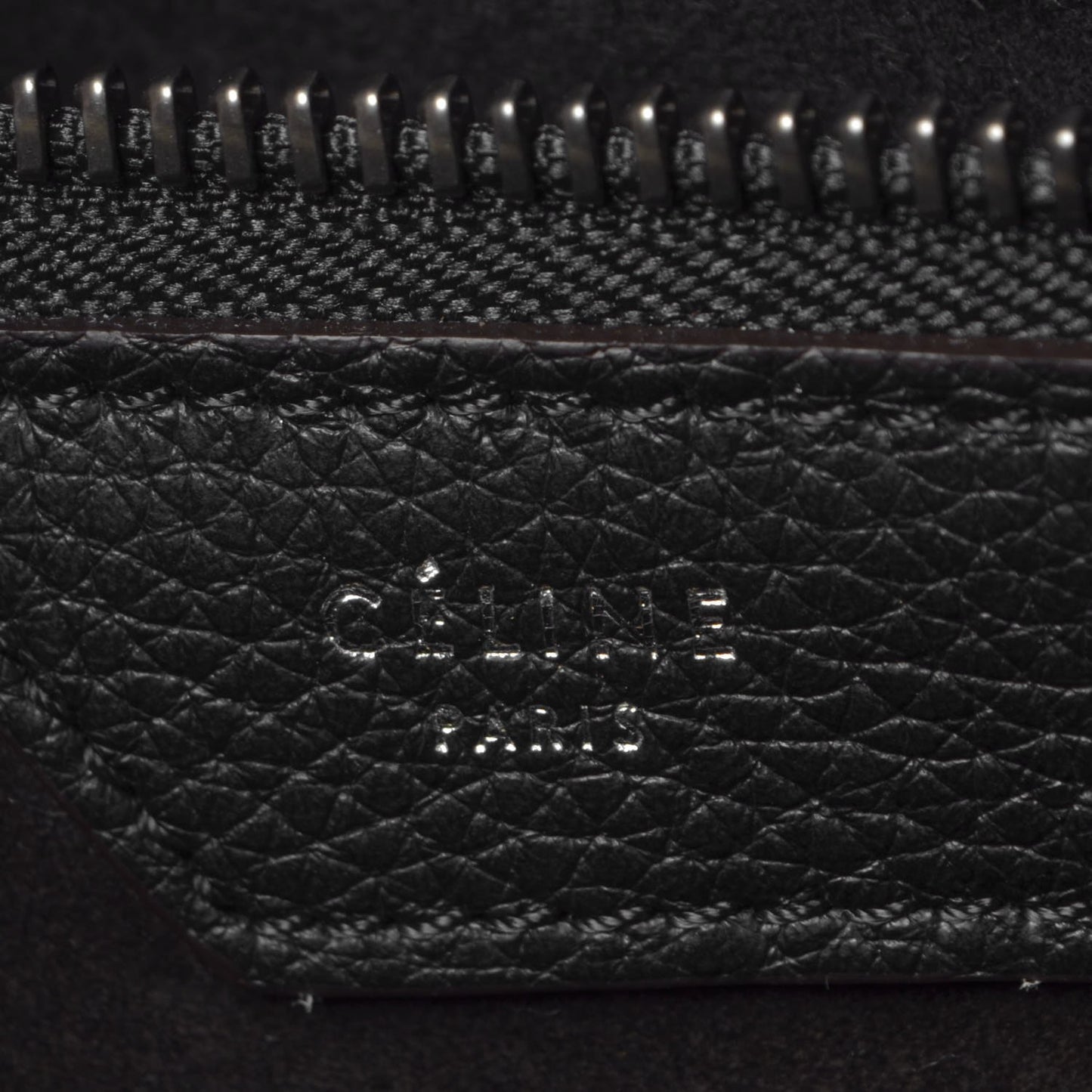 Drummed Calfskin Mini Luggage Black