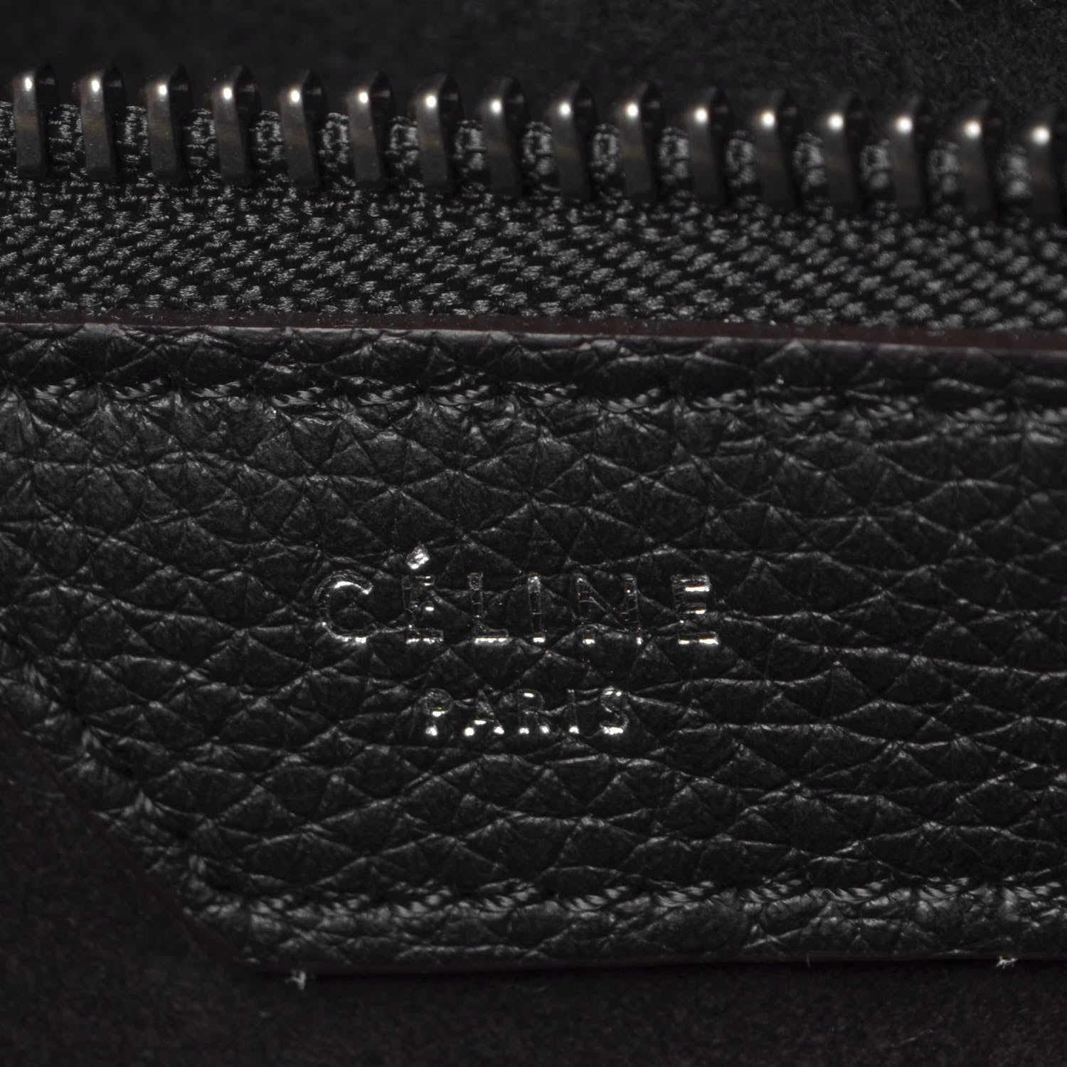 Celine Drummed Calfskin Mini Luggage Black 6 of 8