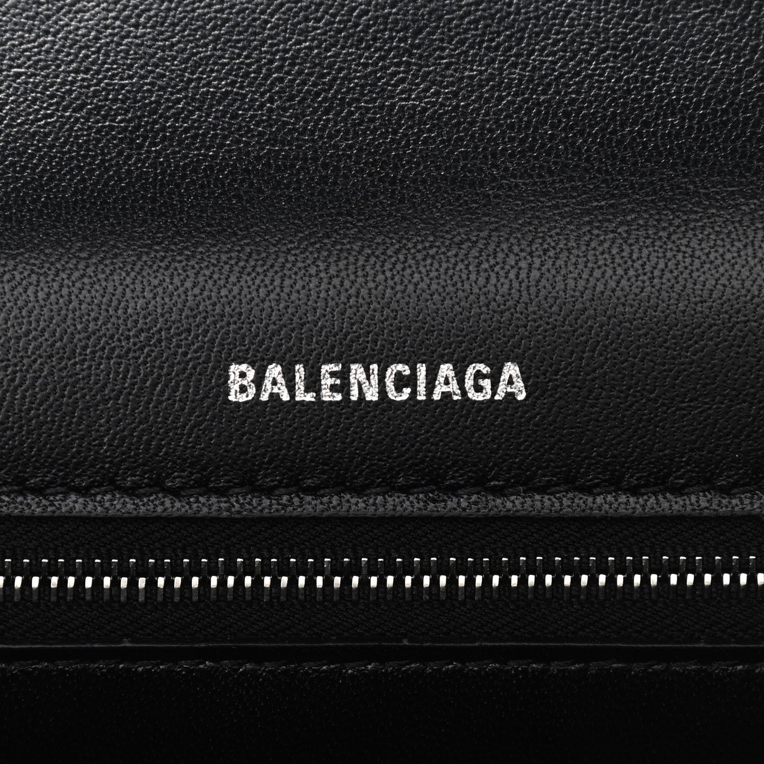 Balenciaga Grained Calfskin Medium Hourglass Top Handle Bag Black 6 of 10