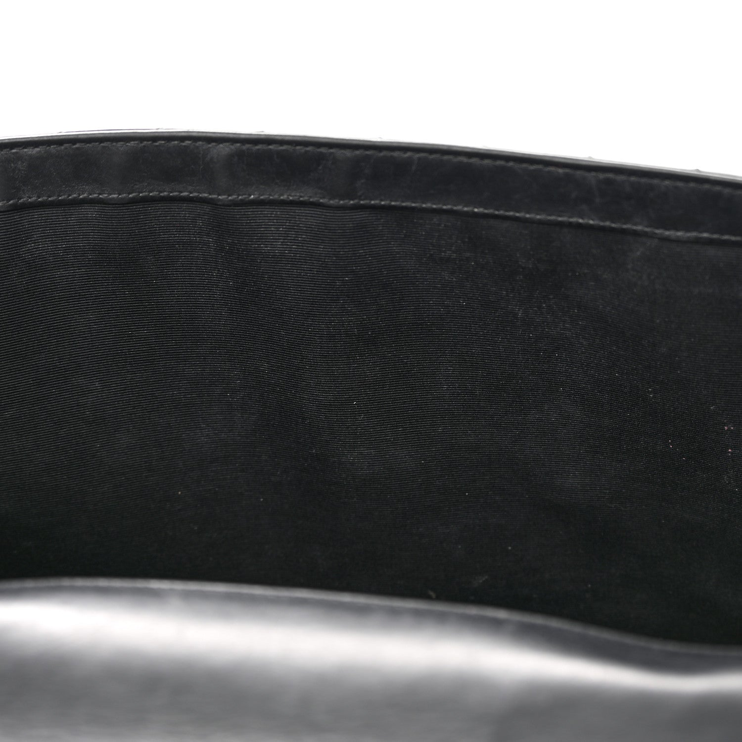 Saint Laurent Smooth Calfskin Matelasse Chevron Large Monogram Satchel Black 11 of 19