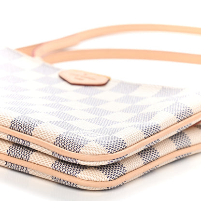 Louis Vuitton Damier Azur Double Zip Pochette 9 of 9