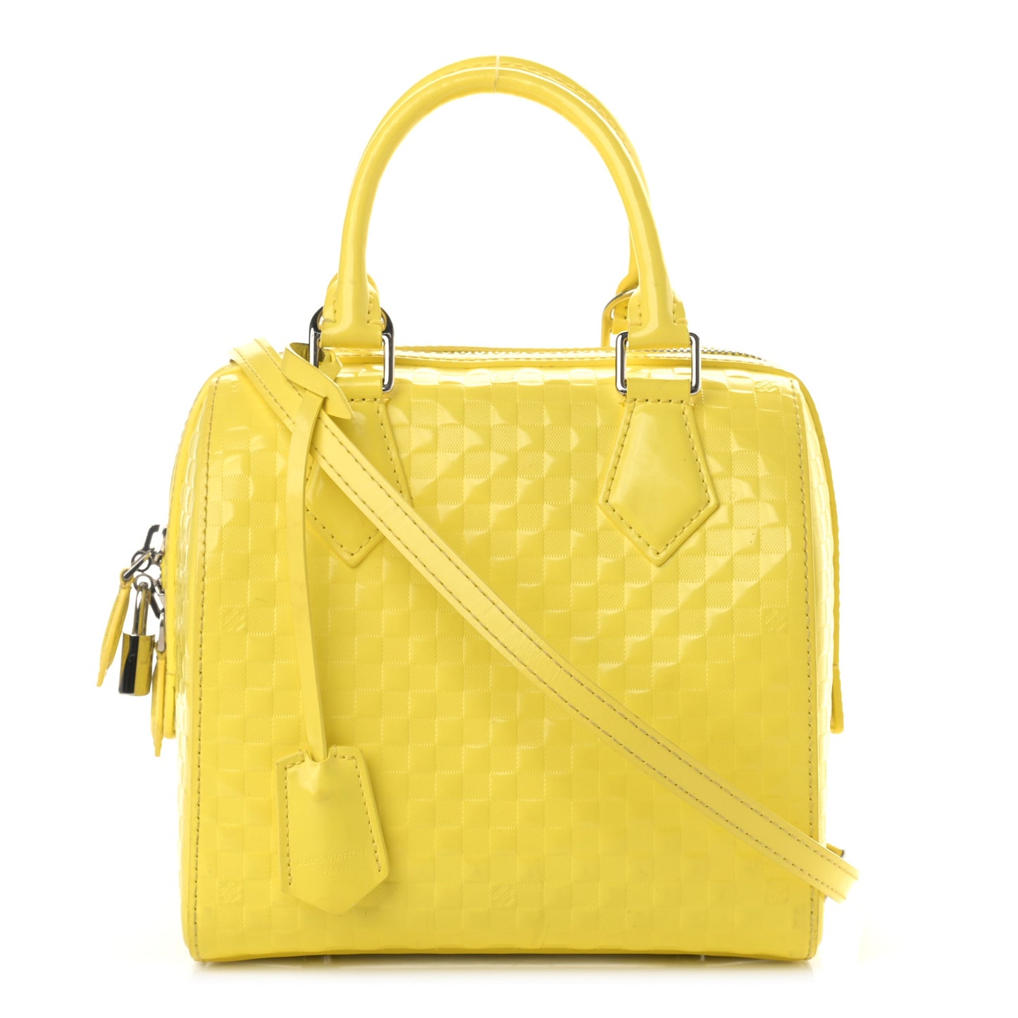 Damier Facette Speedy Cube PM Yellow