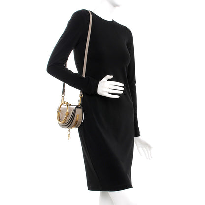 Chloe Calfskin Small Nile Bracelet Minaudiere Bag Motty Grey 2 of 8