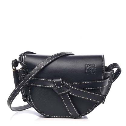 Loewe Grained Calfskin Mini Gate Crossbody Bag Navy 1 of 7