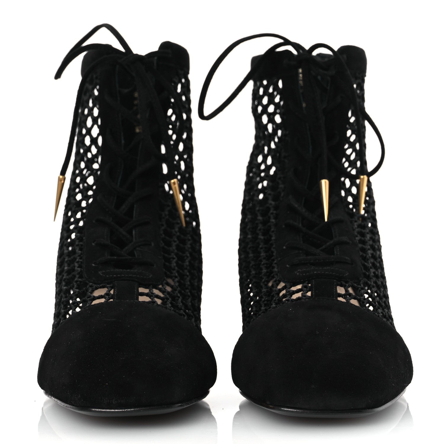 Christian Dior Suede Laminated Resille Naughtily-D 30mm Ankle Boots 40 Black 3 of 13