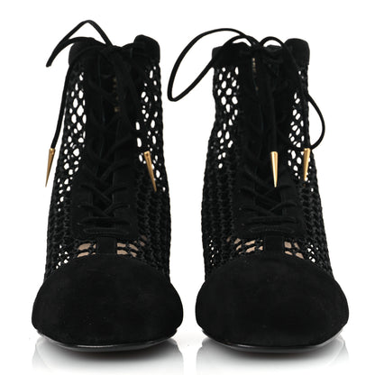 Christian Dior Suede Laminated Resille Naughtily-D 30mm Ankle Boots 40 Black 3 of 13