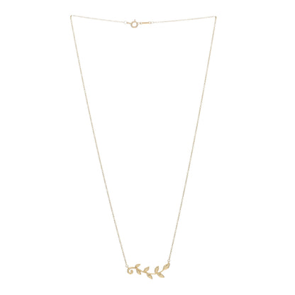 Tiffany 18K Yellow Gold Paloma Picasso Olive Leaf Vine Pendant Necklace 2 of 5
