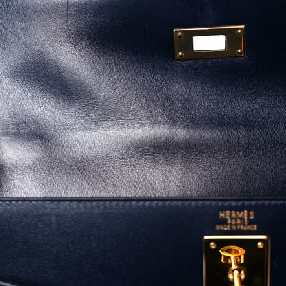 Hermes Box Kelly Sellier 32 Bleu Marine 19 of 34