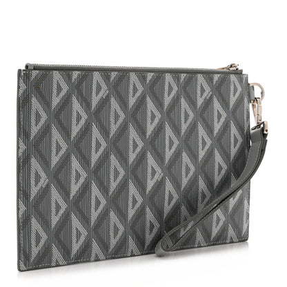 Christian Dior Coated Canvas CD Diamond Pouch Grey 3 of 11