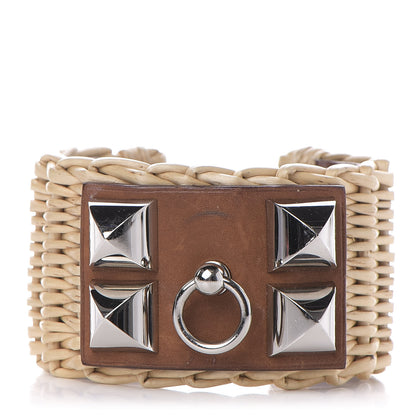 Hermes Barenia Osier Collier De Chien CDC Picnic Bracelet S Fawn 1 of 6