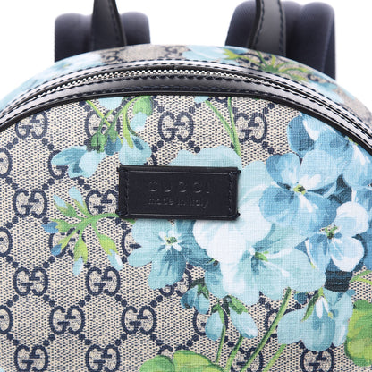 Gucci GG Supreme Monogram Blooms Small Day Backpack Blue 8 of 11