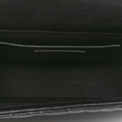 Saint Laurent Grain De Poudre Textured Mixed Matelasse Triquilt Medium Monogram Monochrome Satchel Black 5 of 9