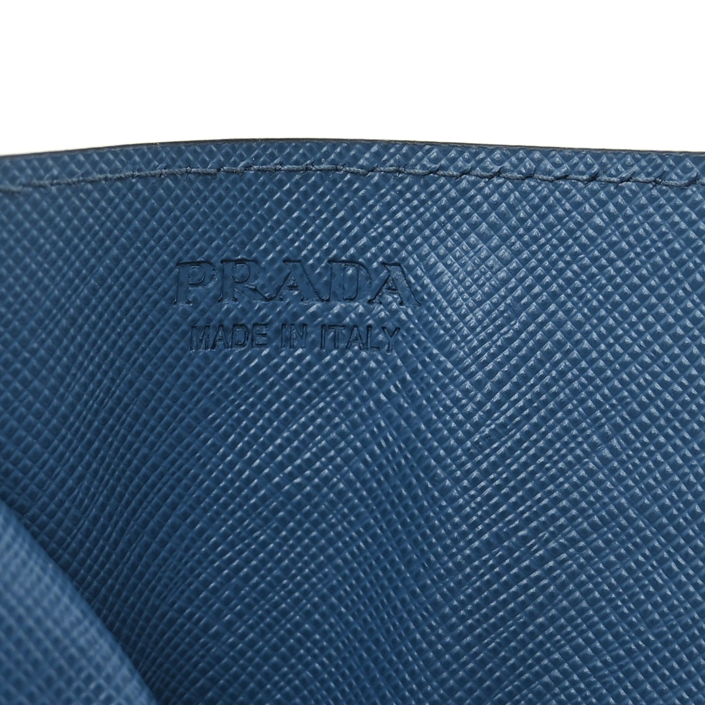 Saffiano Triangle Card Case Blue