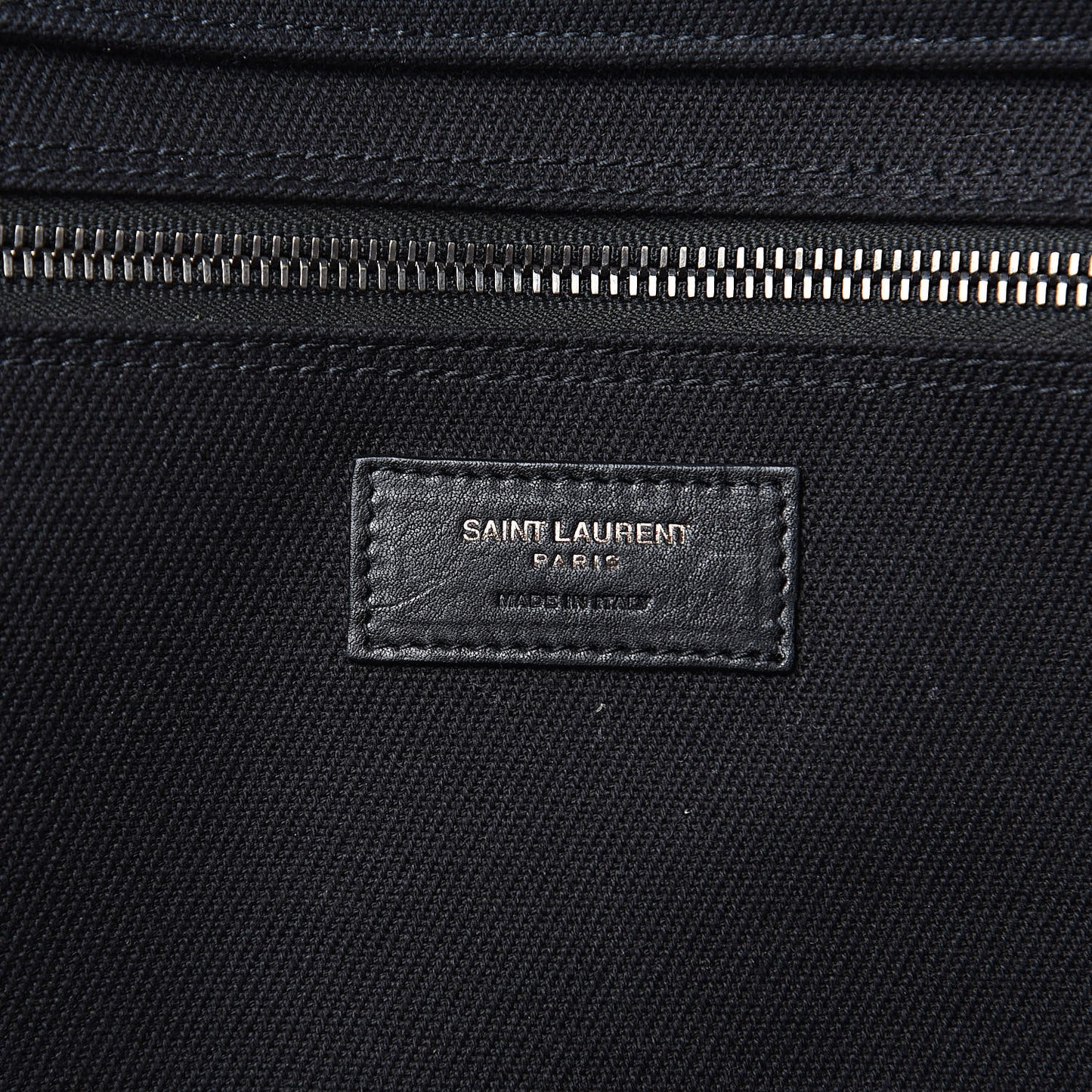 Linen Calfskin Rive Gauche Tote Black