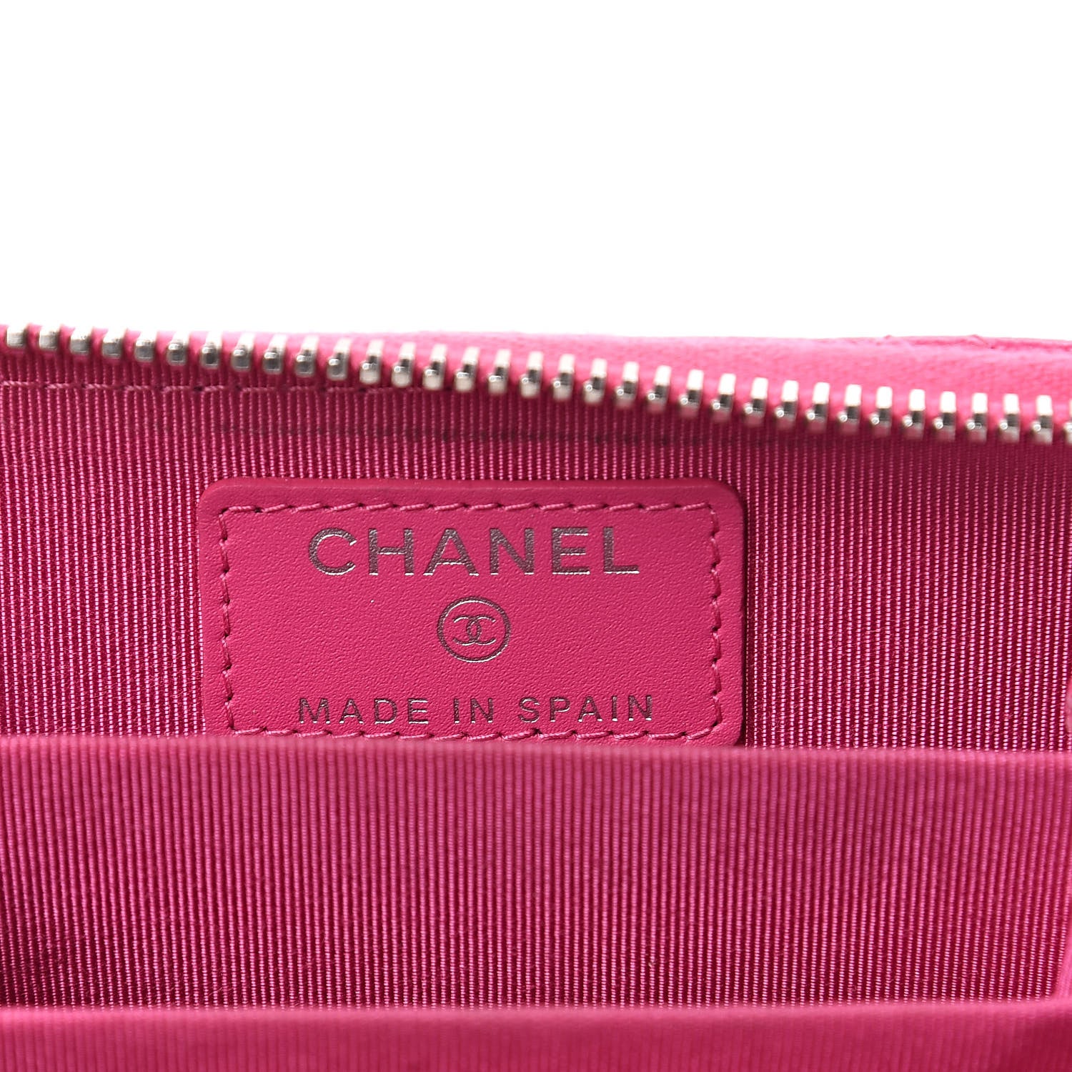 Chanel Caviar Quilted Zip Coin Purse Pink 6 of 8