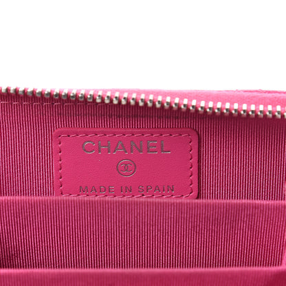 Chanel Caviar Quilted Zip Coin Purse Pink 6 of 8